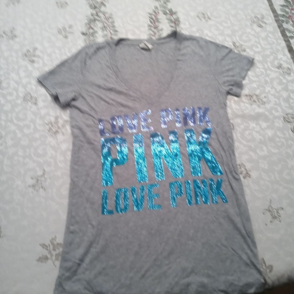 Pink Victoria Secret sequined bling size small